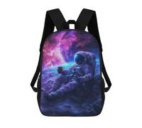 sinyumoney Coffee Astronaut in Space Mochilas Impresas En 3D Para Niños, Mochila Escolar, Mochila De Moda Para Niños De Primaria Y Secundaria 17inch