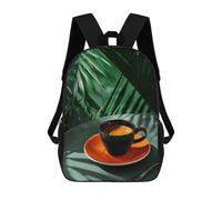 sinyumoney Coffee Drink Mochila Escolar Para Niños De 17 Pulgadas, Mochila Informal De Viaje Para Niños Y Niñas, Mochila De Gran Capacidad Para El Día A Día 17inch