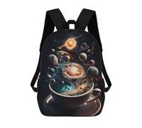 sinyumoney Coffee Planet 1 Mochilas Para Niños Mochila Escolar Mochila Escolar Impresa En 3D Para Niños Estudiantes De Primaria Y Secundaria 17inch