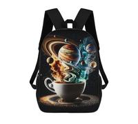 sinyumoney Coffee Planet 4 Mochilas Impresas En 3D 17inch Mochila Escolar Infantil Para Exteriores, Mochila Informal De Día, Bolsas De Viaje Informales Para Estudiantes De Secundaria