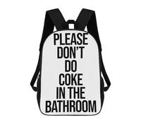 sinyumoney Coke in The Bathroom Mochila Escolar, Mochila Infantil Para Niños Y Adolescentes, Regalos, Mochilas De Día Con Impresión 3D, Mochila Escolar, Mochila Para Libros 17inch