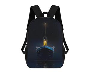 sinyumoney Cold Night on The Sea Mochilas Para Niños Y Estudiantes, Mochilas Escolares Impresas En 3D, Mochilas Para Estudiantes De Primaria Y Secundaria, Mochilas Para Niños Y Niñas 17inch