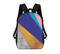 sinyumoney Collage Art 3 Mochila Escolar Infantil Impresa En 3D, Mochila Informal De Moda Para Niños, Mochila De Viaje De Alta Capacidad Para Libros Para Niños 17inch