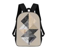 sinyumoney Collage in Polygons 5 Mochila Infantil Para Niñas, Mochila Escolar 3D, Mochila Para Niños Pequeños, Mochila Informal De Día, Mochila Escolar De Moda 17inch