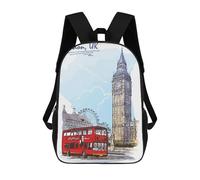 sinyumoney Color Sketch FromLondon 01 Mochila Infantil Para Niñas, Mochila Escolar 3D, Mochila Para Niños Pequeños, Mochila Informal De Día, Mochila Escolar De Moda 17inch