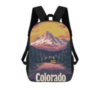 sinyumoney Colorado Mountain Sunset Mochila Escolar Infantil Impresa En 3D Para Niños, Mochilas De Viaje De Alta Capacidad, Bolsas Para Libros, Mochila Escolar Infantil 17inch