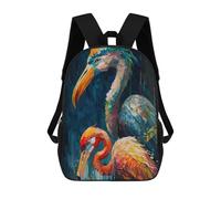 sinyumoney Colored Flamingo Duo Mochilas Escolares Para El Trabajo, Negocios, Universidad, Escuela Para Adolescentes, Chicas, Chicos, Mujeres Y Hombres 17inch