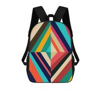 sinyumoney Colored Strokes Mochila Con Bolsillo Mochilas Impresas En 3D, Mochilas De Viaje, Mochilas Para Libros, Mochila Escolar Para Niños 17inch