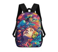 sinyumoney Colorful Abstract Artwork Mochila Escolar Infantil De 17 Pulgadas, Impresa En 3D, Estilo Casual, Para Niños, Ideal Para Viajes, Como Mochila Escolar O Para Llevar Libros.