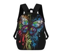 sinyumoney Colorful Abstract Butterfly Art Mochila Escolar Para Niños Mochila Escolar Impresa En 3D Mochila Escolar De Moda Para Niños De Primaria Y Secundaria 17inch