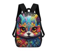 sinyumoney Colorful Abstract Cat Art-23 Mochilas Informales Para Niños, Mochila Escolar Para Adolescentes, Niñas Y Niños, Mochilas Para Libros 17inch