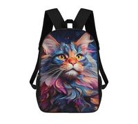 sinyumoney Colorful Abstract Cat Art Print-1 Mochilas Infantiles Impresas En 3D Para Niños. Mochilas De Viaje De Moda Para Niños. Mochila Escolar Para Estudiantes De Primaria Y Secundaria.