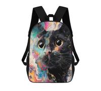 sinyumoney Colorful Abstract Cat Art Print -1 Mochilas Infantiles Mochila Escolar Impresa En 3D Para Niños Mochilas De Viaje Bolsas Para Libros Para Niños 17inch Mochila Escolar