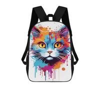 sinyumoney Colorful Abstract Cat Art Print-10 Mochila Escolar, De Negocios, Para Portátil, Unisex, Informal, Para Adolescentes, Chicas, Chicos, Mujeres Y Hombres 17inch