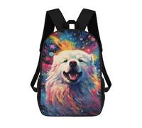 sinyumoney Colorful Abstract Dog Art Print-1 Mochila Escolar Infantil De 17 Pulgadas Con Estampado 3D De Películas De Anime Para Niños, Mochila De Viaje, Mochila Escolar Infantil