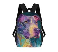 sinyumoney Colorful Abstract Dog Art Print -1 Mochilas Para Niños 17inch Mochila Escolar Mochila Escolar Impresa En 3D Para Niños De Primaria Y Secundaria