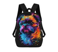 sinyumoney Colorful Abstract Dog Art Print-12 Mochila Escolar De Moda, Mochila Para Material Escolar, Mochila Impermeable Informal Para Hombres/mujeres 17inch