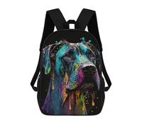 sinyumoney Colorful Abstract Dog Art Print-21 Mochila Escolar Infantil Impresa En 3D 17inch Mochilas De Moda Para Niños De Primaria Y Secundaria