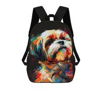 sinyumoney Colorful Abstract Dog Art Print -5 Mochila Escolar Infantil De 17 Pulgadas Con Estampado 3D, Mochila Moderna Para Niños, Mochilas De Viaje, Bolsas Para Libros, Mochila Escolar Infantil