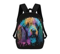 sinyumoney Colorful Abstract Dog Art Print-70 Mochila Escolar Impresa En 3D 17inch Mochila Escolar Infantil Mochilas De Viaje Mochila Informal De Moda Para Niños Y Estudiantes