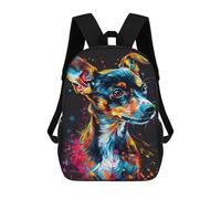 sinyumoney Colorful Abstract Dog Art Print-73 Mochila De Negocios Para Portátil, Mochila Unisex Informal Para Niñas, Niños Y Adolescentes 17inch