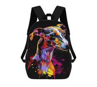 sinyumoney Colorful Abstract Dog Art Print-80 Mochilas De 17 Pulgadas Para Niños, Mochilas Escolares Impresas En 3D Para Estudiantes De Primaria Y Secundaria, Para Niños Y Niñas.