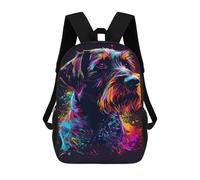 sinyumoney Colorful Abstract Dog Art Print-83 17inch Mochila Escolar Impresa En 3D Para Niños, Mochila Escolar Informal De Moda, Mochilas De Viaje Para Niños Y Estudiantes.