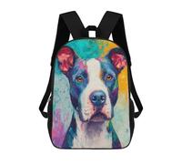 sinyumoney Colorful Abstract Dog Painting Mochila Escolar Impresa En 3D 17inch Mochila Escolar Infantil Mochilas De Viaje Mochila Informal De Moda Para Niños Y Estudiantes