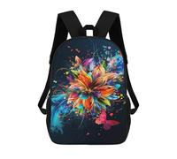 sinyumoney Colorful Abstract Flower Art-4 Mochila De Negocios Para Portátil, Mochila Unisex Informal Para Niñas, Niños Y Adolescentes 17inch