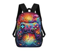 sinyumoney Colorful Abstract Game Controller Artwork Mochila Para Niños, Adolescentes Y Estudiantes, Mochilas Para Niñas, Mochilas Para Niños Pequeños, Primaria Y Secundaria 17inch