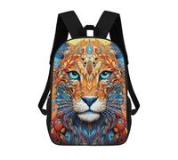 sinyumoney Colorful Abstract Lion Portrait -1 Mochila Escolar Impresa En 3D Para Niños Y Niñas, Mochila Escolar, Mochila De Viaje Para Niños 17inch