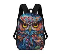sinyumoney Colorful Abstract Owl Art-12 Mochilas Informales Para Niños, Mochila Escolar Para Adolescentes, Niñas Y Niños, Mochilas Para Libros 17inch