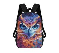 sinyumoney Colorful Abstract Owl Art Mochila Escolar Infantil Impresa En 3D 17inch Mochilas De Moda Para Niños De Primaria Y Secundaria