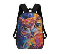 sinyumoney Colorful Abstract Owl Art Print Mochilas Infantiles Impresas En 3D De 17 Pulgadas. Mochila Escolar Informal Impresa En 3D Para Niños De Primaria Y Secundaria.