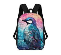 sinyumoney Colorful Abstract Penguin Art Mochila Escolar Infantil Impresa En 3D Para Niños, Mochilas De Viaje De Alta Capacidad, Bolsas Para Libros, Mochila Escolar Infantil 17inch