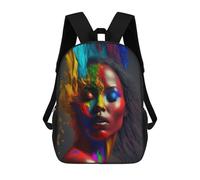 sinyumoney Colorful Abstract Portrait -7 Mochila Escolar Mochila Para Niños Impresa En 3D Mochilas Infantiles Para Niños Y Niñas Mochilas Escolares Mochilas De Viaje Para Niños 17inch