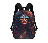 sinyumoney Colorful Abstract Portrait Artwork Mochila Escolar Infantil Impresa En 3D Para Niños, Mochila De Viaje De Alta Capacidad, Mochilas Para Libros De 17 Pulgadas Para Niños