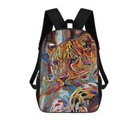 sinyumoney Colorful Abstract Tiger Portrait Mochilas Infantiles Impresas En 3D Para Niños, Mochilas Escolares De Moda, Mochilas De Viaje, Mochilas Escolares Para Niños De Primaria 17inch