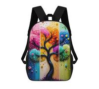 sinyumoney Colorful Abstract Tree Art Mochilas Infantiles Impresas En 3D Para Niños. Mochilas De Viaje De Moda Para Niños. Mochila Escolar Para Estudiantes De Primaria Y Secundaria.