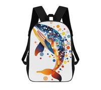 sinyumoney Colorful Abstract Whale Mochila Escolar Informal Para El Día A Día, Ideal Para El Trabajo, El Colegio, El Camping, Las Aventuras Al Aire Libre Y Los Viajes Diarios 17inch