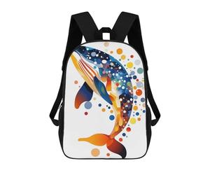 sinyumoney Colorful Abstract Whale Mochila Escolar Informal Para El Día A Día, Ideal Para El Trabajo, El Colegio, El Camping, Las Aventuras Al Aire Libre Y Los Viajes Diarios 17inch