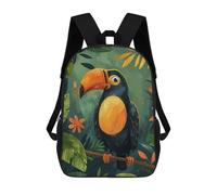 sinyumoney Colorful And Cute Toucan Mochila Escolar Infantil Estampada Para Adultos Y Niños, Mochila De Viaje Para El Día A Día 17inch