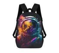sinyumoney Colorful Astronaut Helmet Art -1 Mochila Infantil, Mochila Escolar Impresa En 3D, Mochila Para Niños Y Niñas, Mochila Escolar Ajustable Para La Escuela Primaria 17inch