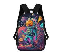sinyumoney Colorful Astronaut in Space -6 Mochilas Escolares, Mochilas Para Portátiles, Mochilas Unisex Informales Para Niños/niñas/adolescentes 17inch