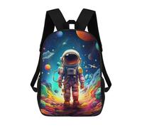 sinyumoney Colorful Astronaut Journey Mochilas Para Niños, Mochilas Escolares Personalizadas En 3D Para Niños Y Niñas, Mochilas Escolares Grandes, Mochilas Informales Para El Día A Día 17inch