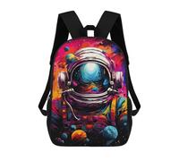 sinyumoney Colorful Astronaut Space Art -2 Mochilas De 17 Pulgadas Para Niños, Mochilas Escolares Impresas En 3D Para Estudiantes De Primaria Y Secundaria, Para Niños Y Niñas.