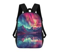 sinyumoney Colorful Aurora Reflections -2 Mochila Escolar Resistente Al Agua Para Ordenador Portátil: Perfecta Para Viajes, Trabajo Y Uso Diario 17inch