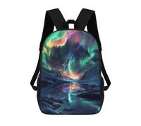 sinyumoney Colorful Aurora Reflections Mochila Escolar Informal Para El Día A Día, Para La Escuela, El Trabajo Y Los Viajes Para Hombres, Mujeres Y Adolescentes. 17inch