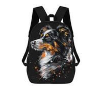 sinyumoney Colorful Australian Shepherd Art Print Mochila Escolar, De Negocios, Para Portátil, Unisex, Informal, Para Adolescentes, Chicas, Chicos, Mujeres Y Hombres 17inch