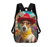 sinyumoney Colorful Balloons Dog Hat Glasses Mochila Escolar Secundaria Informal Para Viajes, Mochilas Para La Escuela Secundaria, Para Acampar, Aventuras Al Aire Libre Y Viajes Diarios 17inch